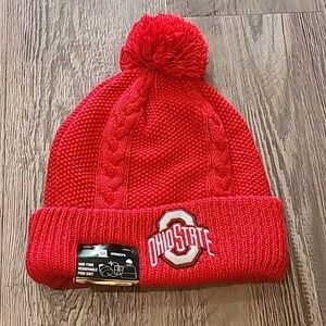 Ohio State New Era Knit Hat with Removable Pom Pom